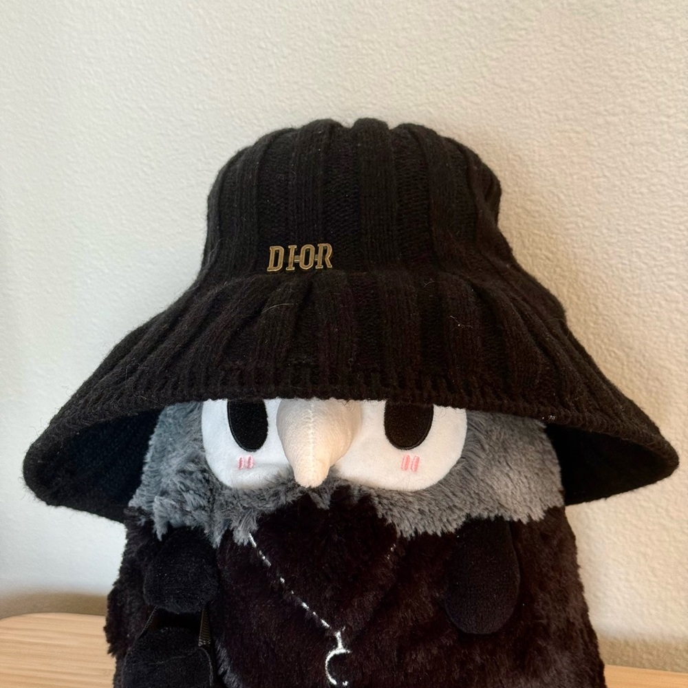 Dior Black Knit Bucket Hat